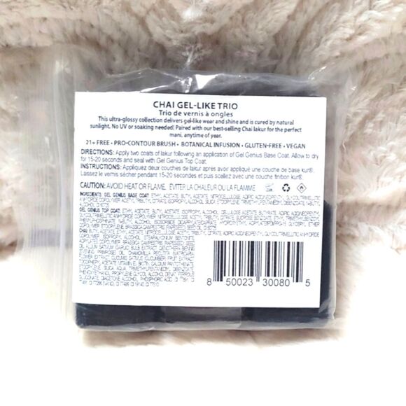 Londontown Kur Chai Gel Like Trio 3 Pcs Set Base Lakur Color Top New Sealed NWT - Picture 3 of 7